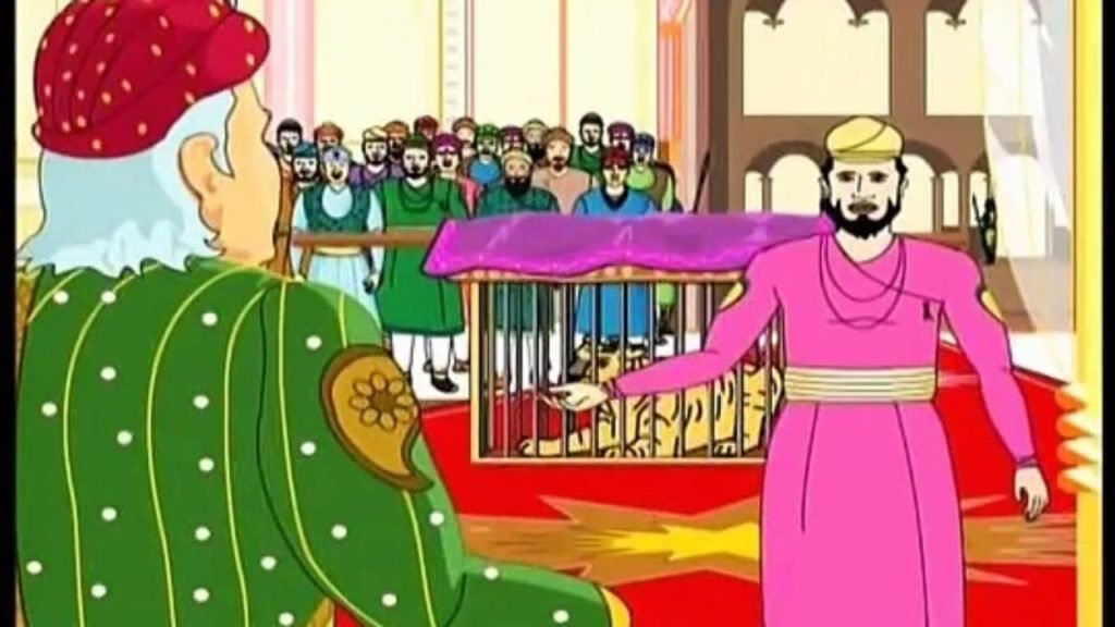 Akbar Birbal lion cage पिंजरे शेर अकबर बीरबल की कहानियां